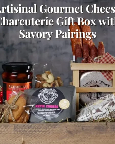 Artisanal Gourmet Cheese and Lamb Charcuterie Assortment Gift Box