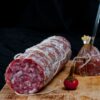 Indulge in the rich and savoury flavours of our Lamb Salami Stick, a true delicacy made from 100% lamb trim. Crafted with precision and passion.